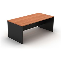  OM Straight Desk 1500W x 900D x 720mmH Cherry And Charcoal 