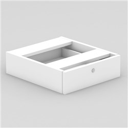  OM Fixed Pedestal 1 Drawer 464W x 400D x 145mmH All White 