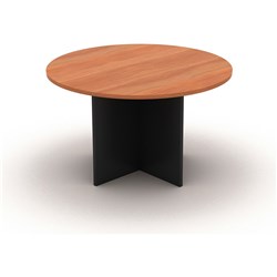  OM Round Meeting Table 1200 Diameter x 720mmH Cherry And Charcoal 