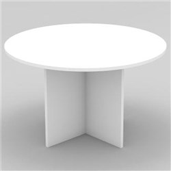  OM Round Meeting Table 900 Diameter x 720mmH All White 