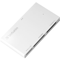  Verbatim 4 In 1 Card Reader USB 3.0 White 
