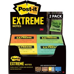 3M Post It Extreme Assorted Pack of 2