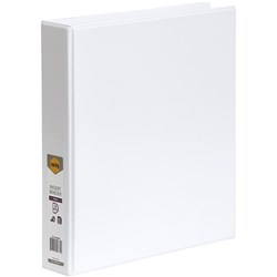  Marbig Clearview Insert Binder A4 3D Ring 38mm White 0 