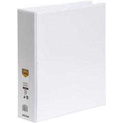  Marbig Clearview Insert Binder A4 2D Ring 50mm White 0 