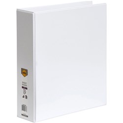  Marbig Clearview Insert Binder A4 3D Ring 50mm White 0 