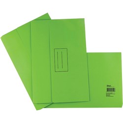  Stat Document Wallet Foolscap Manilla 30mm Gusset Lime 