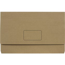 Marbig Enviro Slimpick Document Wallets Foolscap 100% Recycled Kraft Pack Of 10 