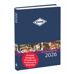  Zions Table Booking Diary A4 2 Pages To A Day Blue 