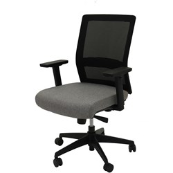  Rapidline Gesture Executive Chair Medium Mesh Back With Arms Grey Fabric Seat 
