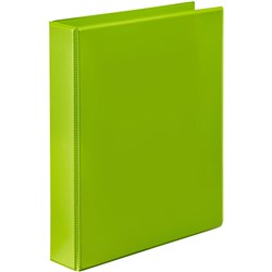  Marbig Clearview Insert Binder A4 2D Ring 25mm Lime 0 