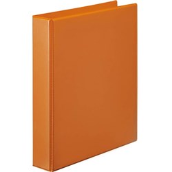  Marbig Clearview Insert Binder A4 2D Ring 25mm Orange 0 