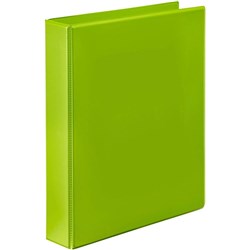  Marbig Clearview Insert Binder A4 2D Ring 38mm Lime 0 