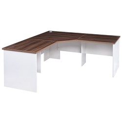  OM Premier Corner Workstation 3 Piece 1800/1800W x 700D x 720mmH Casnan and White 