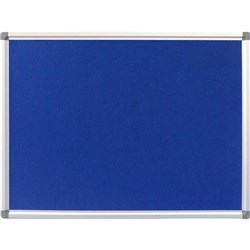  Rapidline Pinboard 1200W x 15D x 1200mmH Blue Felt Aluminium Frame 