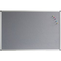  Rapidline Pinboard 1800W x 15D x 1200mmH Grey Felt Aluminium Frame 
