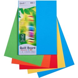  Quill Board A4 210gsm Brights Assorted Pack of 50 