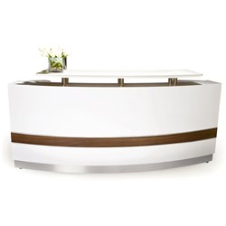  Conservatory Reception Counter 1800W x 1145D x 1150mmH Gloss White 