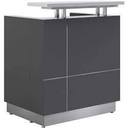  Receptionist Counter 880W x 690D x 1150mmH Metallic Grey 