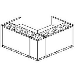 GOP - KENT RECEPTION COUNTER - W 1395 x D 1395 x H