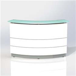  Polaris Reception Counter 1800W x 805D X 1120mmH Gloss White 