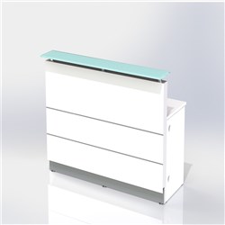  Polaris Reception Counter 900W x 805D x 1120mmH Gloss White 