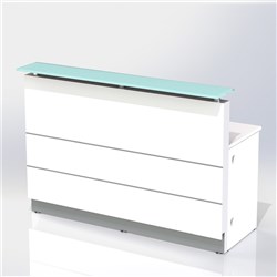  Polaris Reception Counter 1500W x 805D X 1120mmH Gloss White 