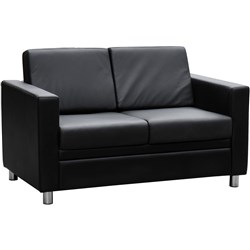 GOP - MARCUS LEATHER LOUNGE - W 1350 x H 820 x D 840mm - Black