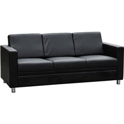 GOP - MARCUS LEATHER LOUNGE - W 1860 x H 820 x D 840mm - Black