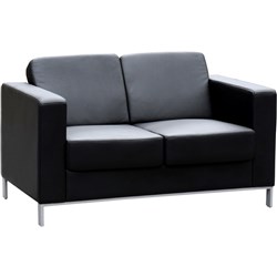 GOP - MILANO LEATHER LOUNGE - W 1350 x H 770 x D 850mm - Black