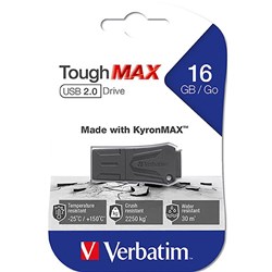  Verbatim Toughmax USB Drive 2.0 16GB Black 