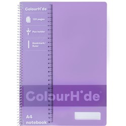 COLOURHIDE NOTEBOOK A4 120 Page Purple