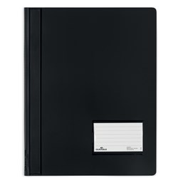  Durable Premium Flat File Extra Wide With Label Holder A4 Black Translucent 