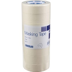  Cumberland Masking Tape 36mm x 50m White Pack Of 8 0 