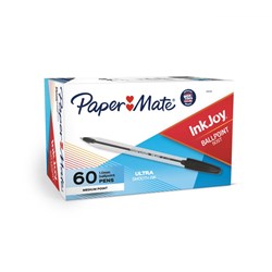  Papermate Inkjoy 100 Ballpoint Pen 1.0mm Black Box of 60 