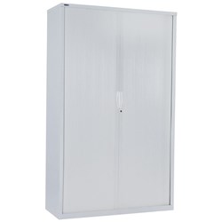  Rapidline Go Tambour Door Cupboard Includes 5 Shelves 900W x 473D x 1981mmH White 