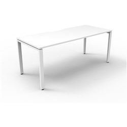 Rapidline Deluxe Infinity Desk Profile Leg Single Sided 1800W x 750D x 730mmH White/White 