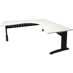  Rapidline Rapid Span Corner Workstation 1500/1500W x 700D x 730mmH White/Black 