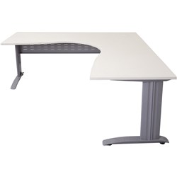 Rapidline Rapid Span Corner Workstation 1500/1500W x 700D x 730mmH White/Silver 