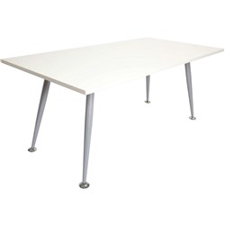  Rapidline Rapid Span Meeting Table 1800W x 900D x 730mmH White Top Silver Frame 