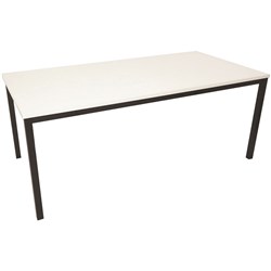  Rapidline Steel Frame Table 1200W x 600D x 730mmH White Top Black Frame 