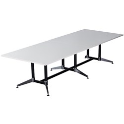  Rapidline Typhoon Boardroom Table 3200W x 1200D x 750mmH White / Black 