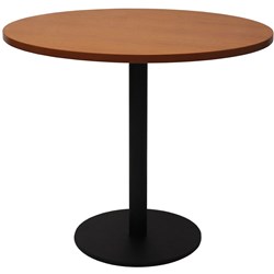  Rapidline Disc Base Round Table 900D x 755mmH Cherry Top Black Base 