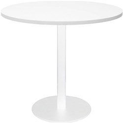 Rapidline Disc Base Round Table 900D x 755mmH White Top White Base 