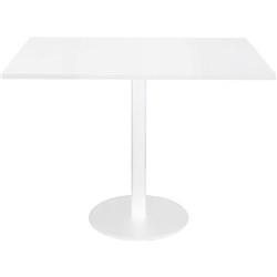  Rapidline Square Meeting Table 900W X 900D x 755mmH White Top White Base 