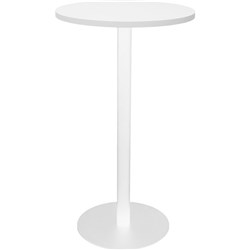  Rapidline Disc Base Dry Bar Table 600D x 1085mmH White Top White Base 