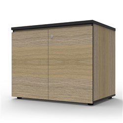  Rapidline Infinity Swing 2 Door Cupboard 900W x 600D x 730mmH Oak With Black Edge 