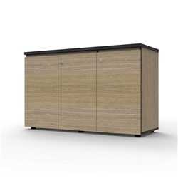  Rapidline Infinity Swing 3 Door Cupboard 1500W x 450D x 730mmH Oak With Black Edge 