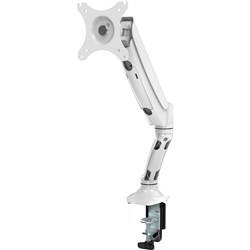  Rapidline Executive Gas Spring Single Monitor Arm White 