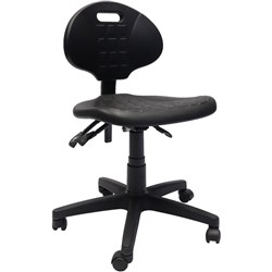  Rapidline Laboratory Chair Moulded Polyurethane Height Adjustable Black 