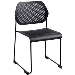  Rapidline Frame Stackable Chair Black Sled Base Black 